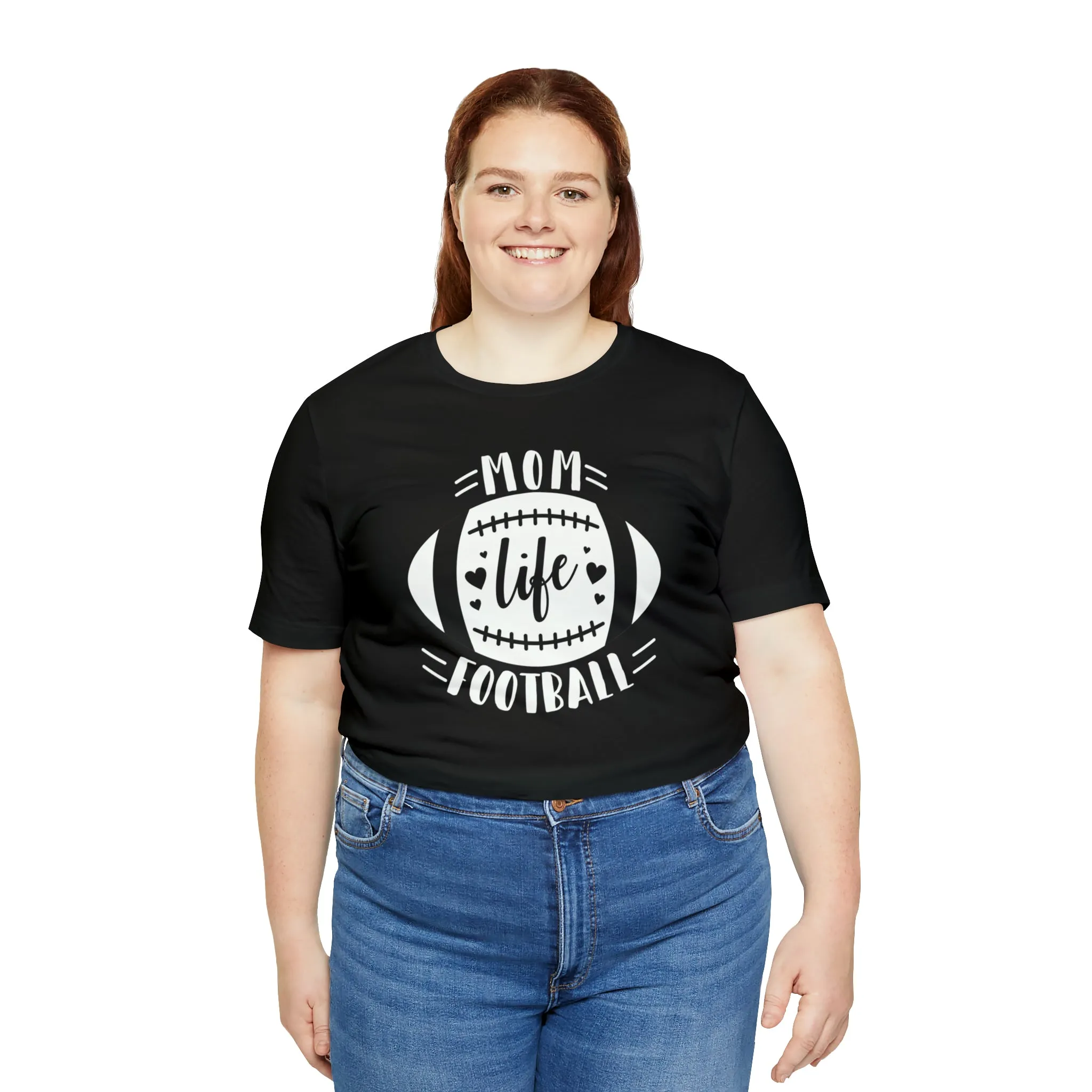Mom Life Football T-Shirt | Gridiron Tee |  Bella Canvas 3001 Unisex |  All-Star Mom Short Sleeve Tshirt