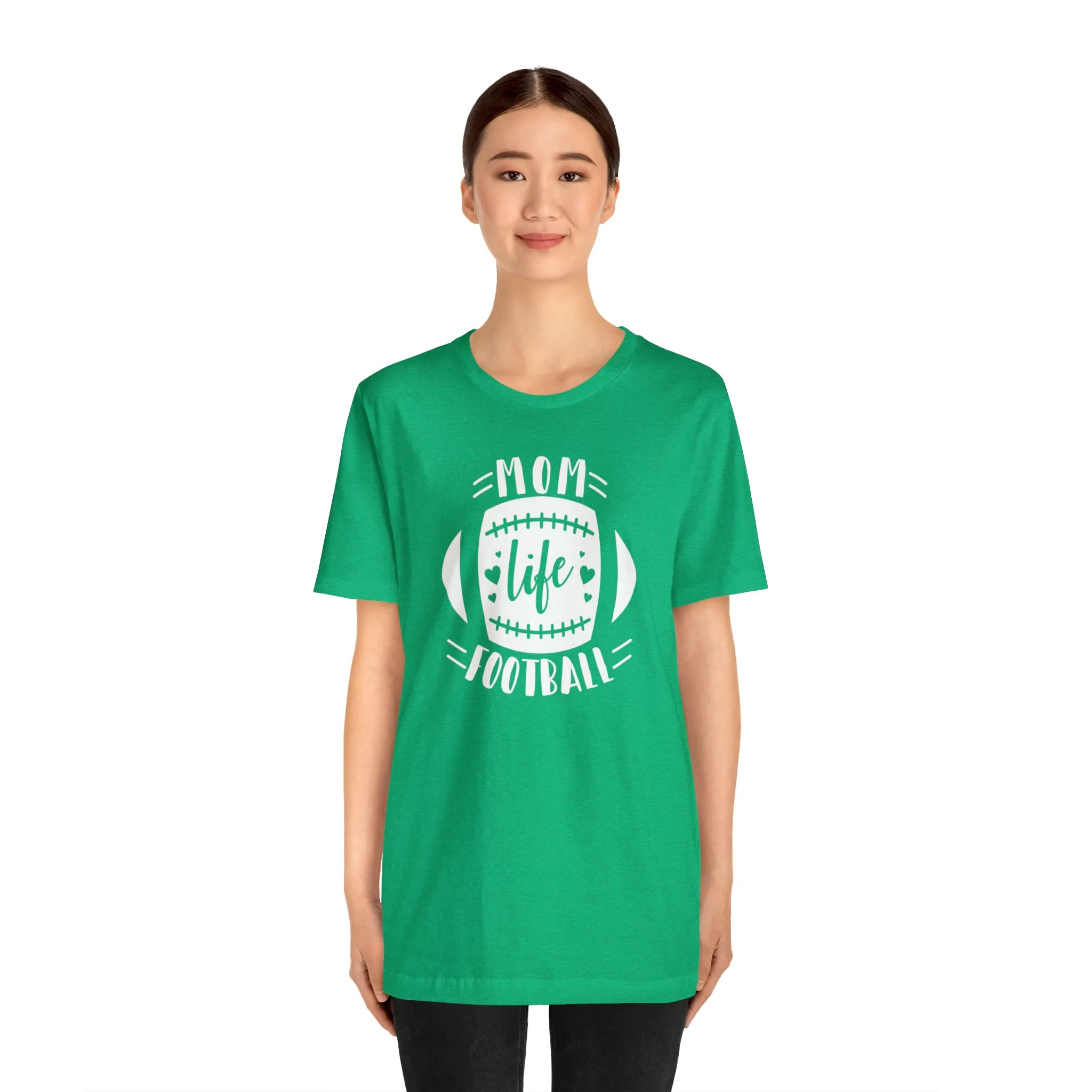 Mom Life Football T-Shirt | Gridiron Tee |  Bella Canvas 3001 Unisex |  All-Star Mom Short Sleeve Tshirt