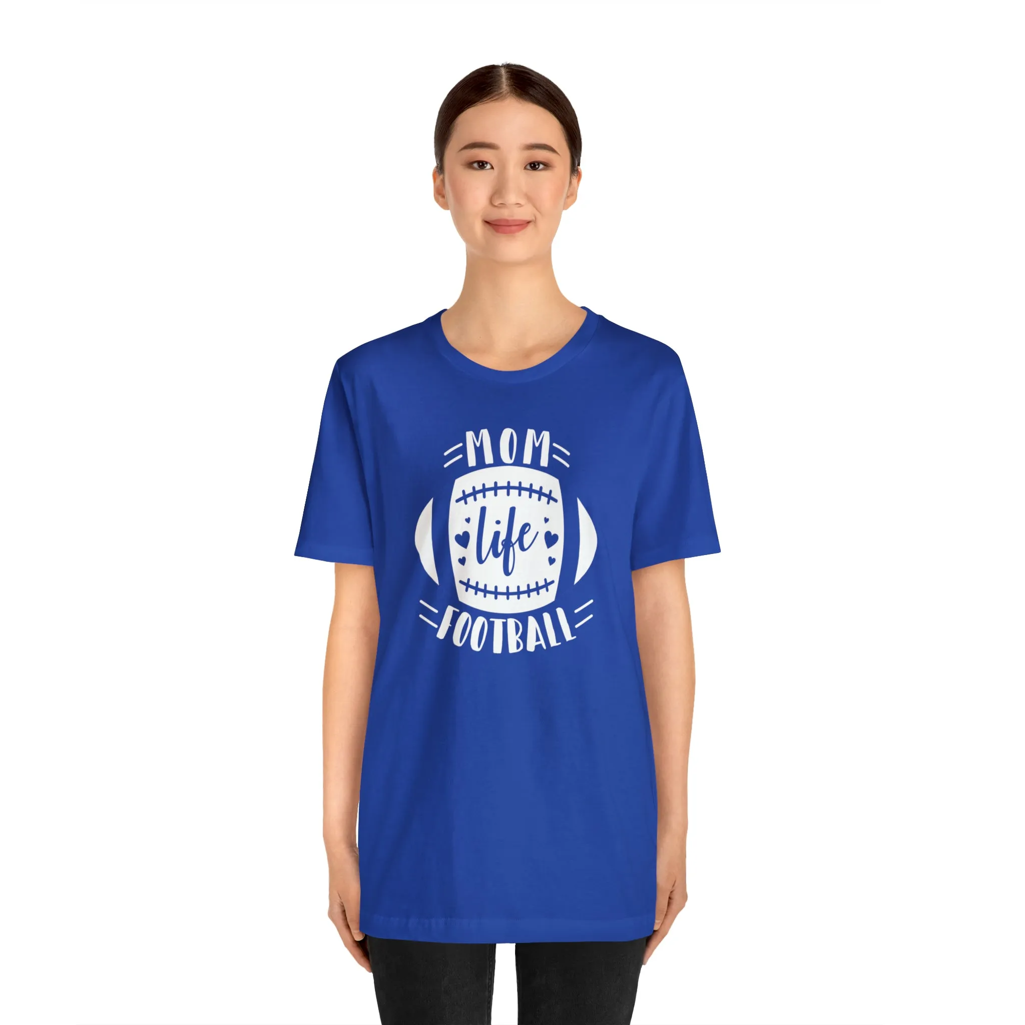 Mom Life Football T-Shirt | Gridiron Tee |  Bella Canvas 3001 Unisex |  All-Star Mom Short Sleeve Tshirt