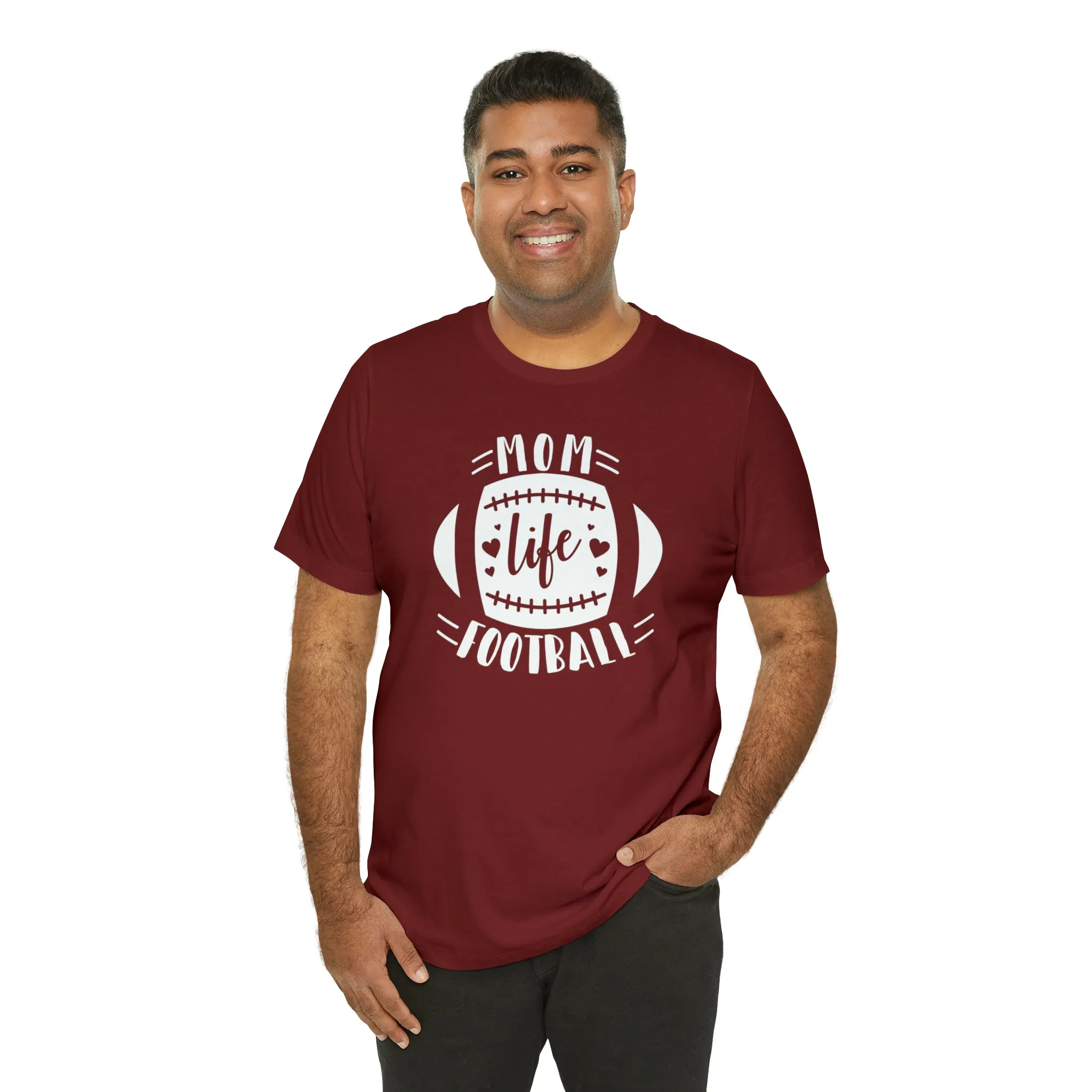 Mom Life Football T-Shirt | Gridiron Tee |  Bella Canvas 3001 Unisex |  All-Star Mom Short Sleeve Tshirt