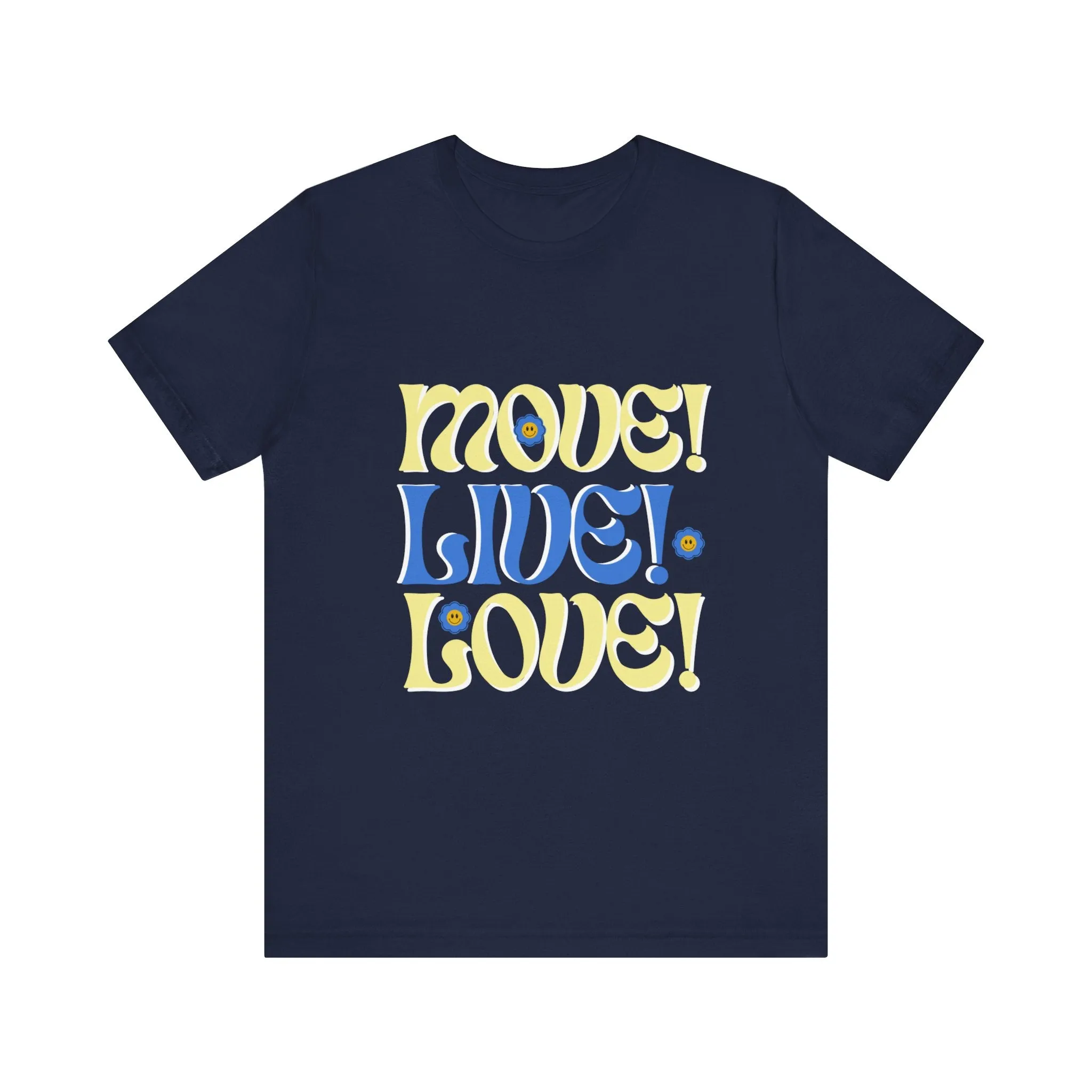 Move,Live,Love Tee-Navy