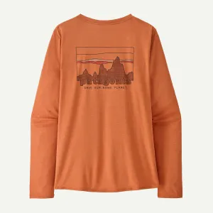 Patagonia Long-Sleeved Capilene® Cool Daily Graphic Shirt '73 Skyline: Rock Melon X-Dye