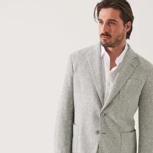 Patrick Assaraf Linen Wool Blend Textured Blazer