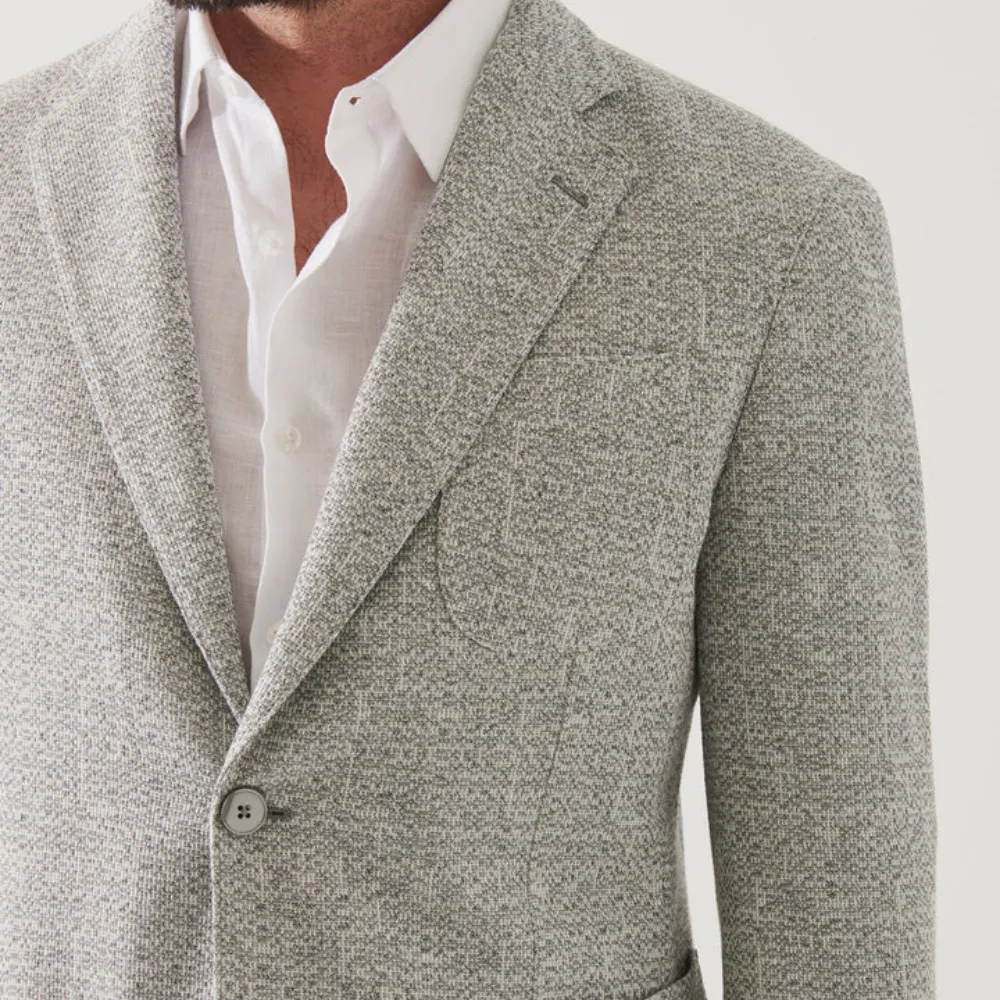 Patrick Assaraf Linen Wool Blend Textured Blazer