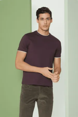 Perona   I   Mens-Thirts & Polos -Thirt-Casey-Pma-Fv21-1010-Wine  AS7539