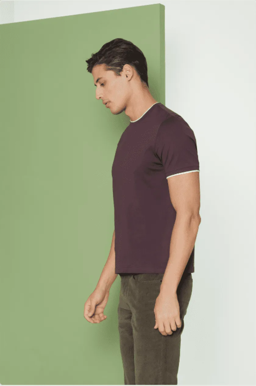 Perona   I   Mens-Thirts & Polos -Thirt-Casey-Pma-Fv21-1010-Wine  AS7539