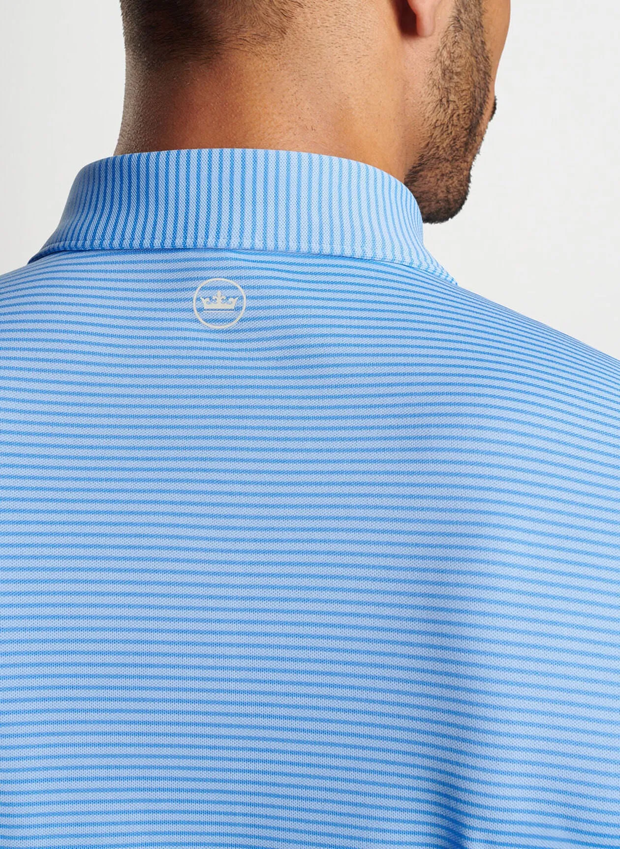 Peter Millar Mens Classic Fit Grace Performance Mesh Polo - COTTAGE BLUE