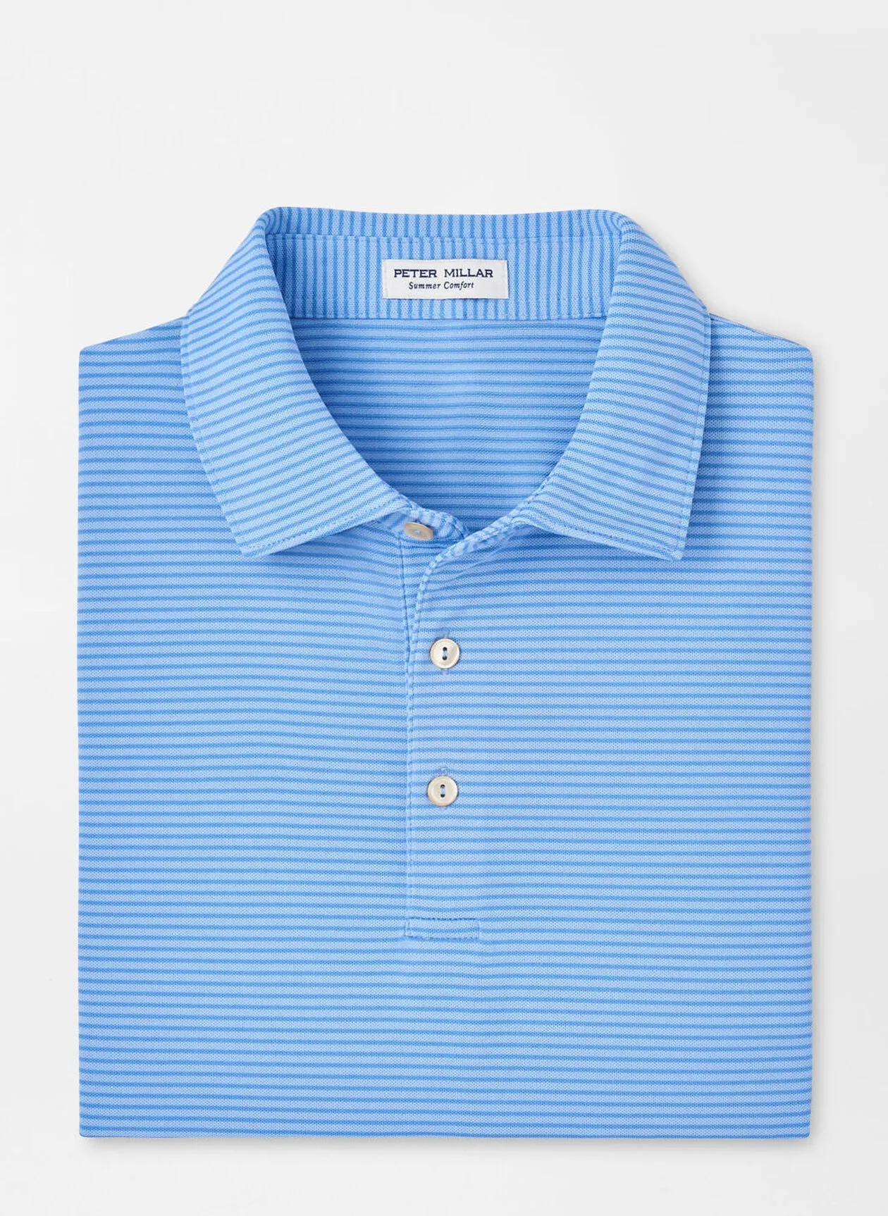 Peter Millar Mens Classic Fit Grace Performance Mesh Polo - COTTAGE BLUE