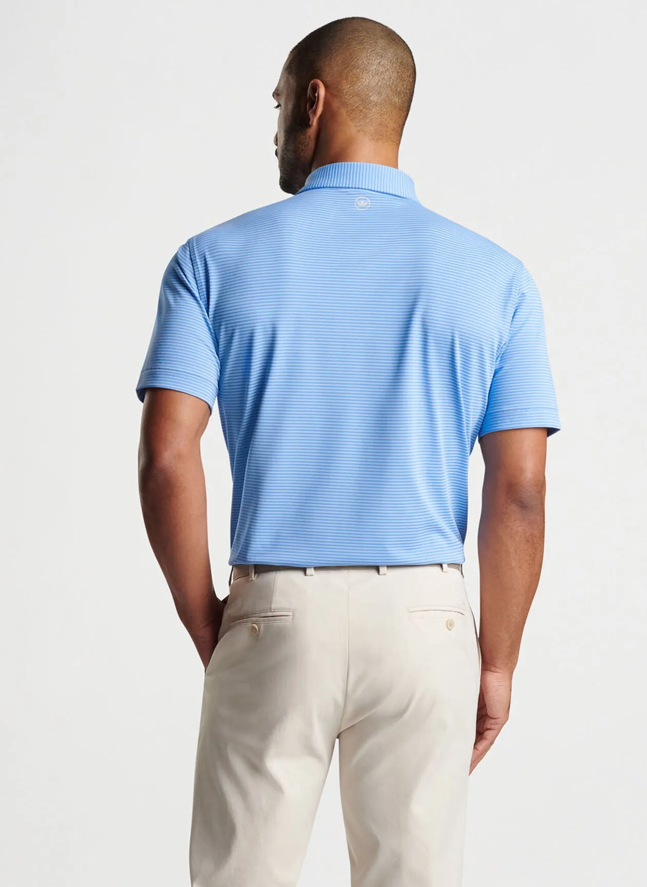 Peter Millar Mens Classic Fit Grace Performance Mesh Polo - COTTAGE BLUE