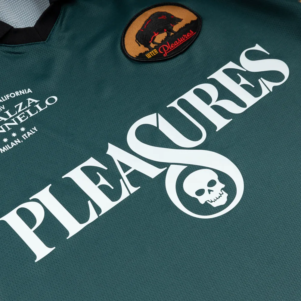Pleasures x IUTER Carlo Soccer Jersey Tee | Dark Green