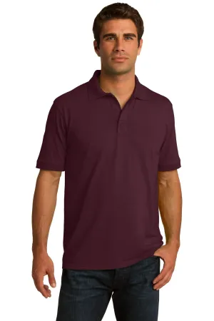 Port & Company Tall Core Blend Jersey Knit Polo. KP55T Athletic Maroon Tall