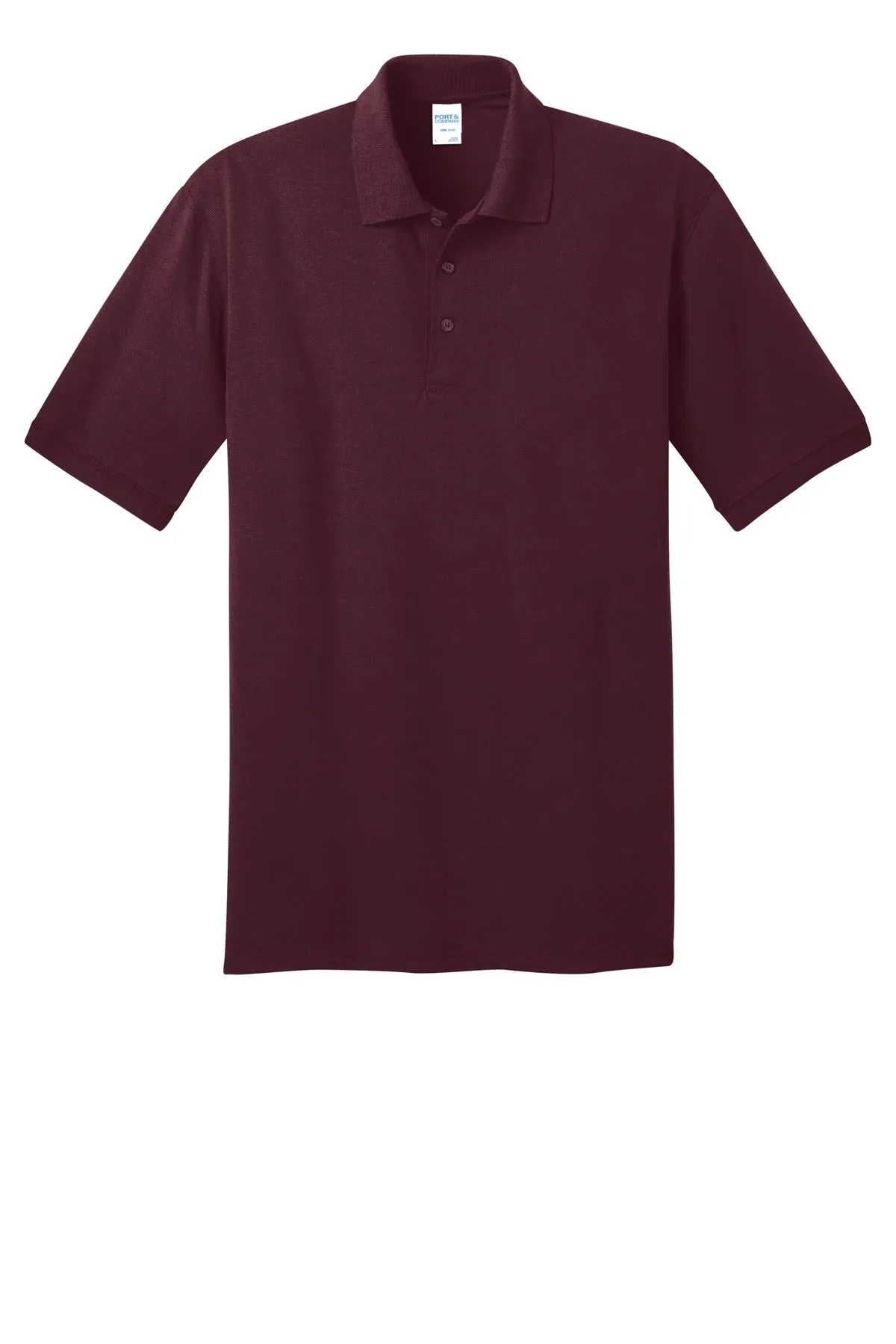Port & Company Tall Core Blend Jersey Knit Polo. KP55T Athletic Maroon Tall