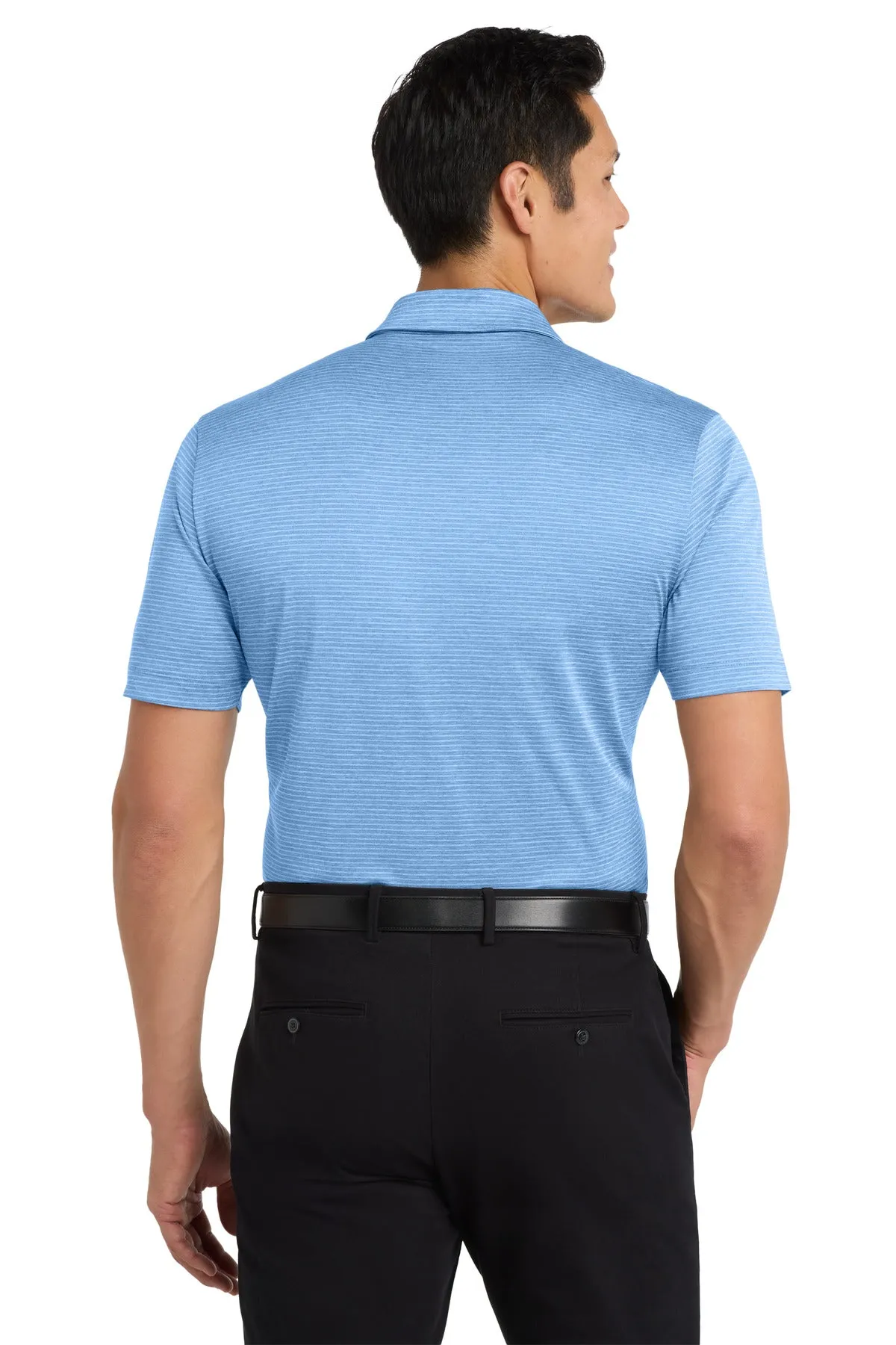 Port Authority  Shadow Stripe Polo. K585 Carolina Blue
