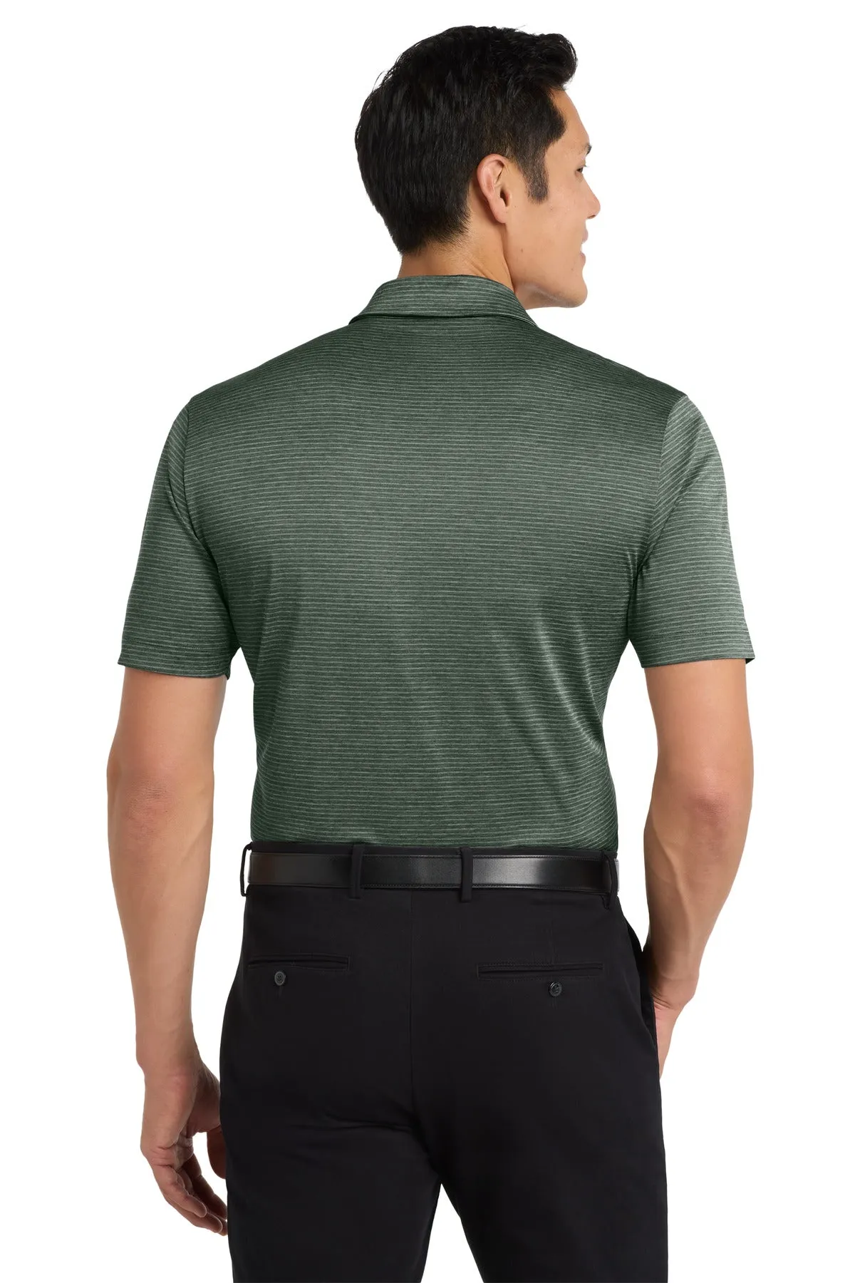 Port Authority  Shadow Stripe Polo. K585 Deep Forest Green