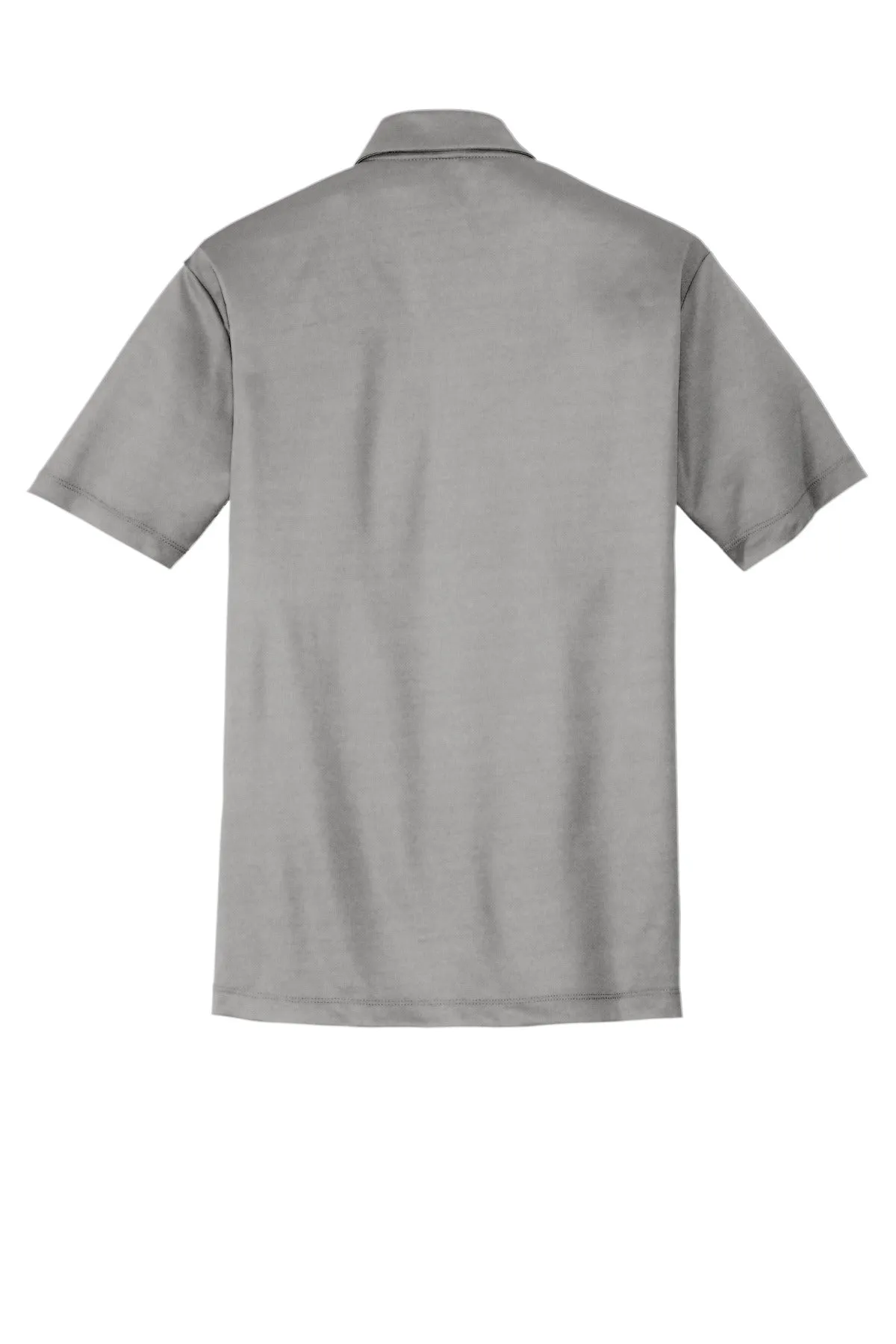 Port Authority Silk Touch Performance Pocket Polo. K540P Gusty Grey