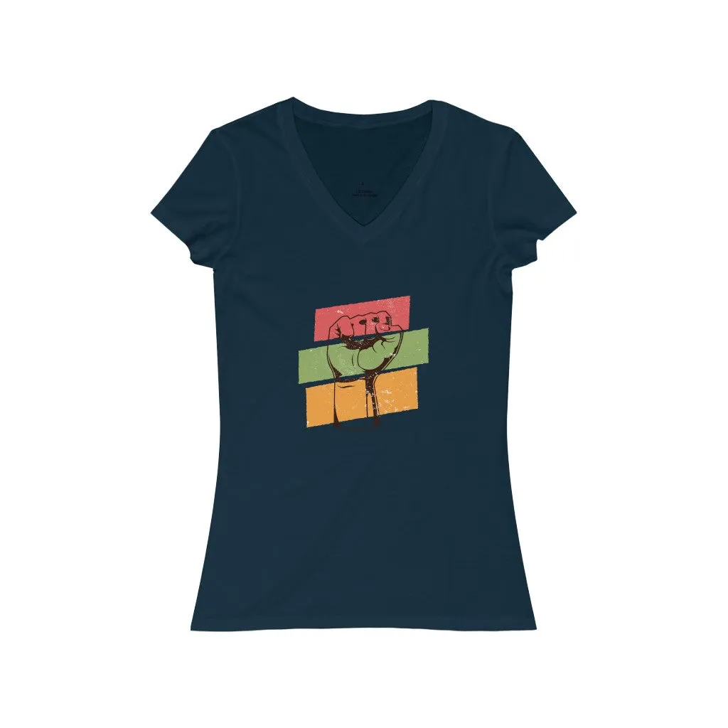 POWER TO THE PEOPLE <br>women's <br>short sleeve <br>V-neck tee