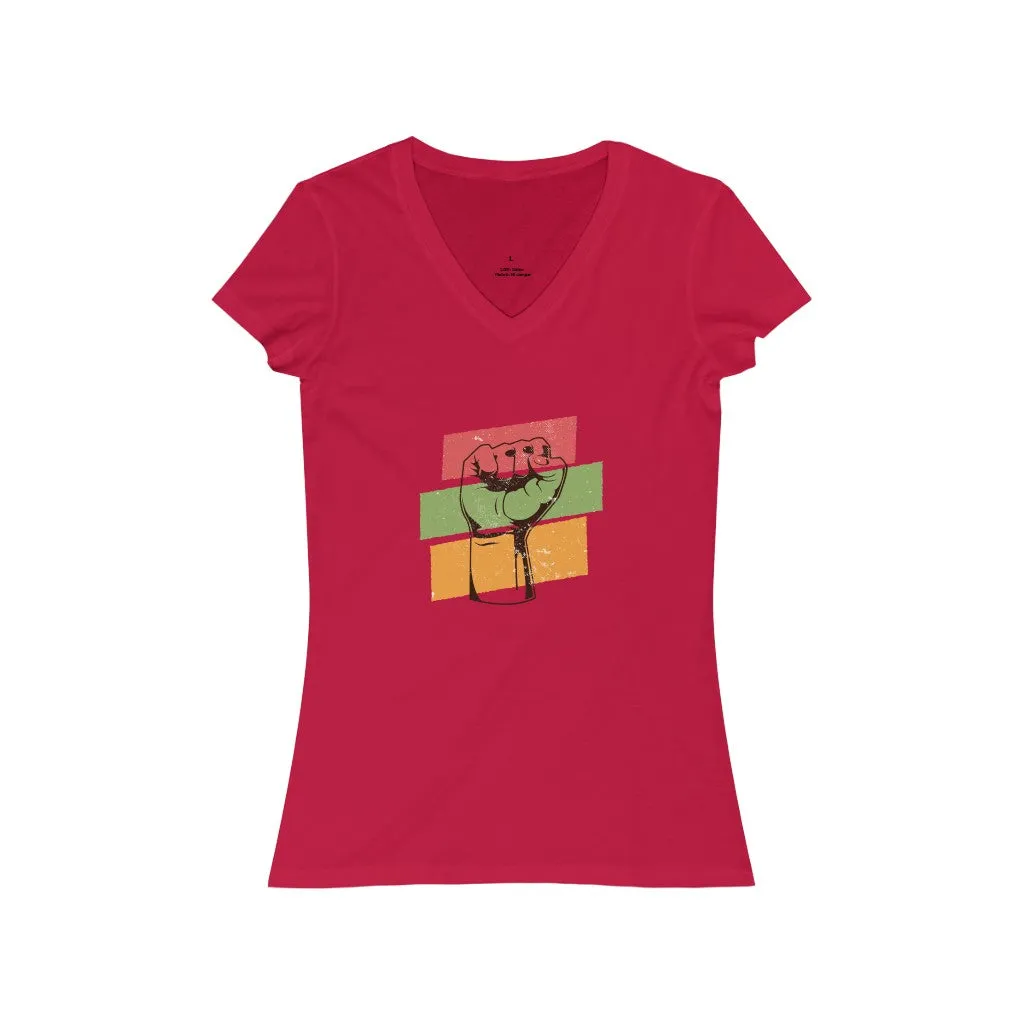 POWER TO THE PEOPLE <br>women's <br>short sleeve <br>V-neck tee