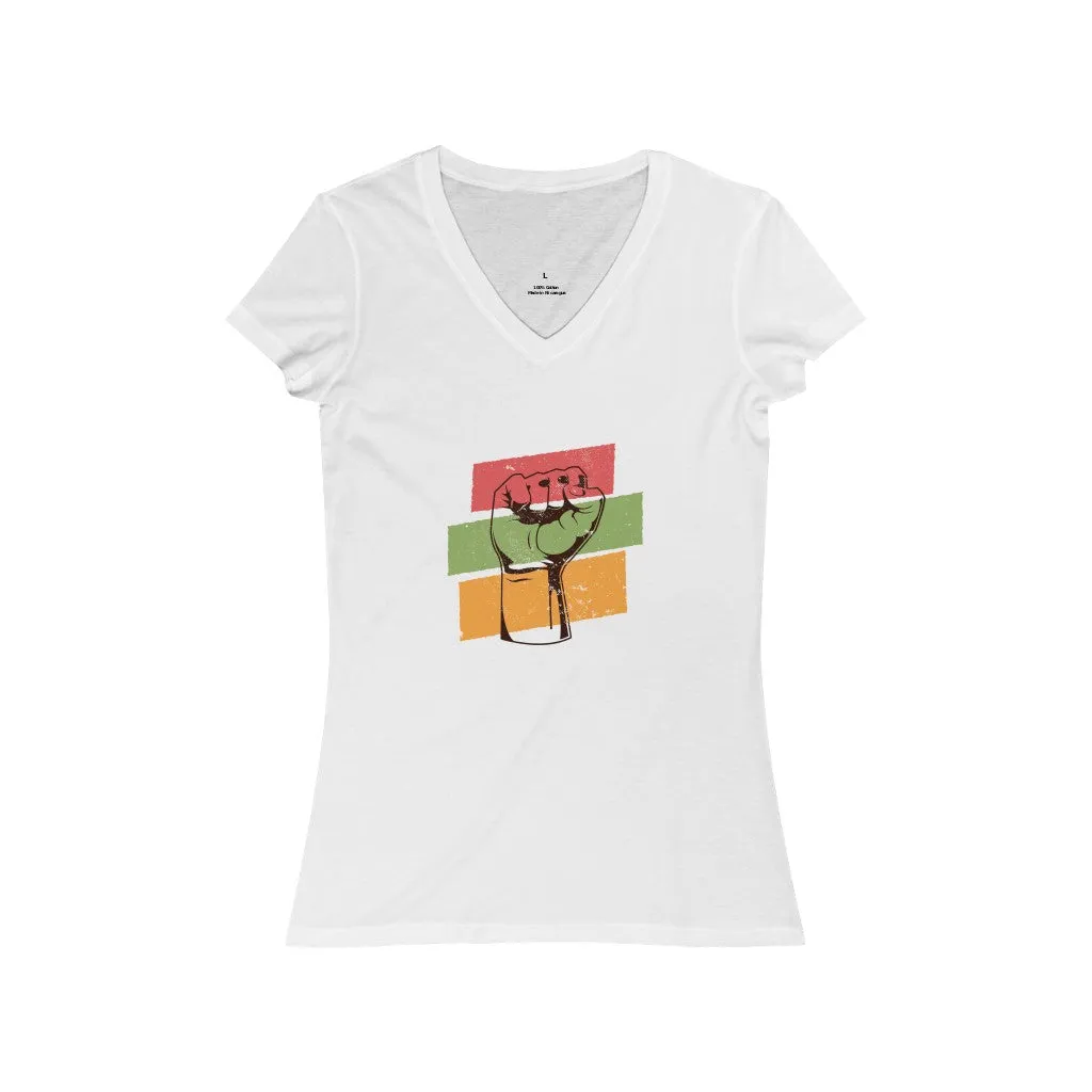 POWER TO THE PEOPLE <br>women's <br>short sleeve <br>V-neck tee