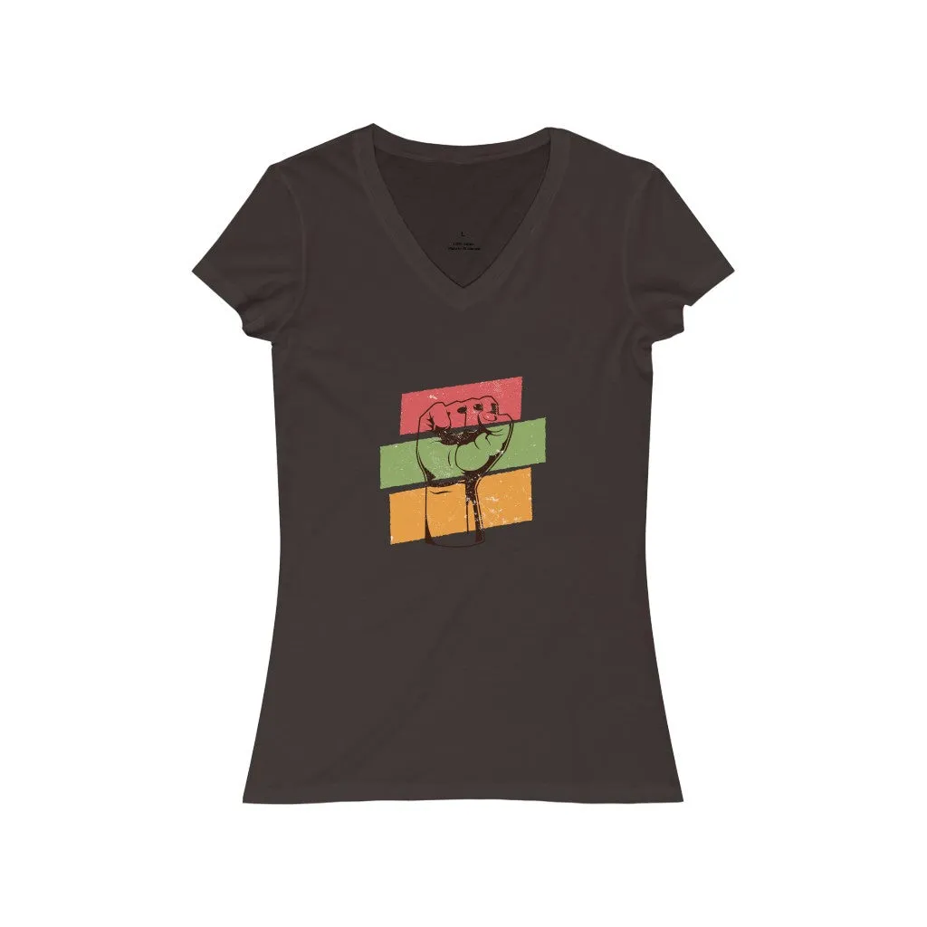 POWER TO THE PEOPLE <br>women's <br>short sleeve <br>V-neck tee