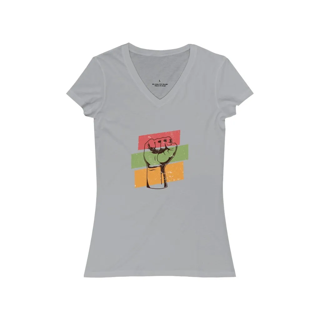 POWER TO THE PEOPLE <br>women's <br>short sleeve <br>V-neck tee