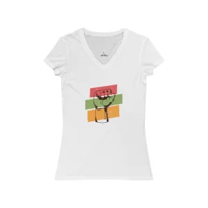 POWER TO THE PEOPLE <br>women's <br>short sleeve <br>V-neck tee