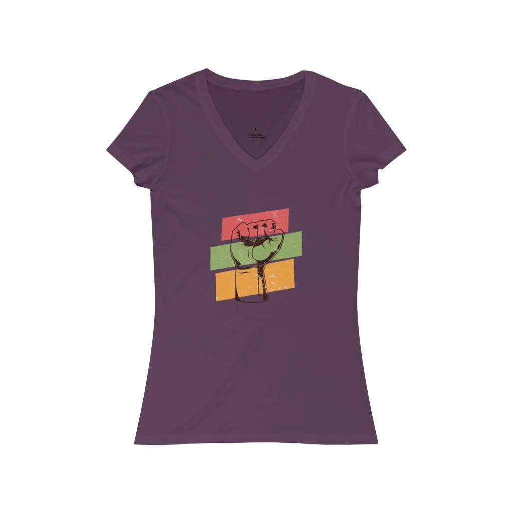 POWER TO THE PEOPLE <br>women's <br>short sleeve <br>V-neck tee
