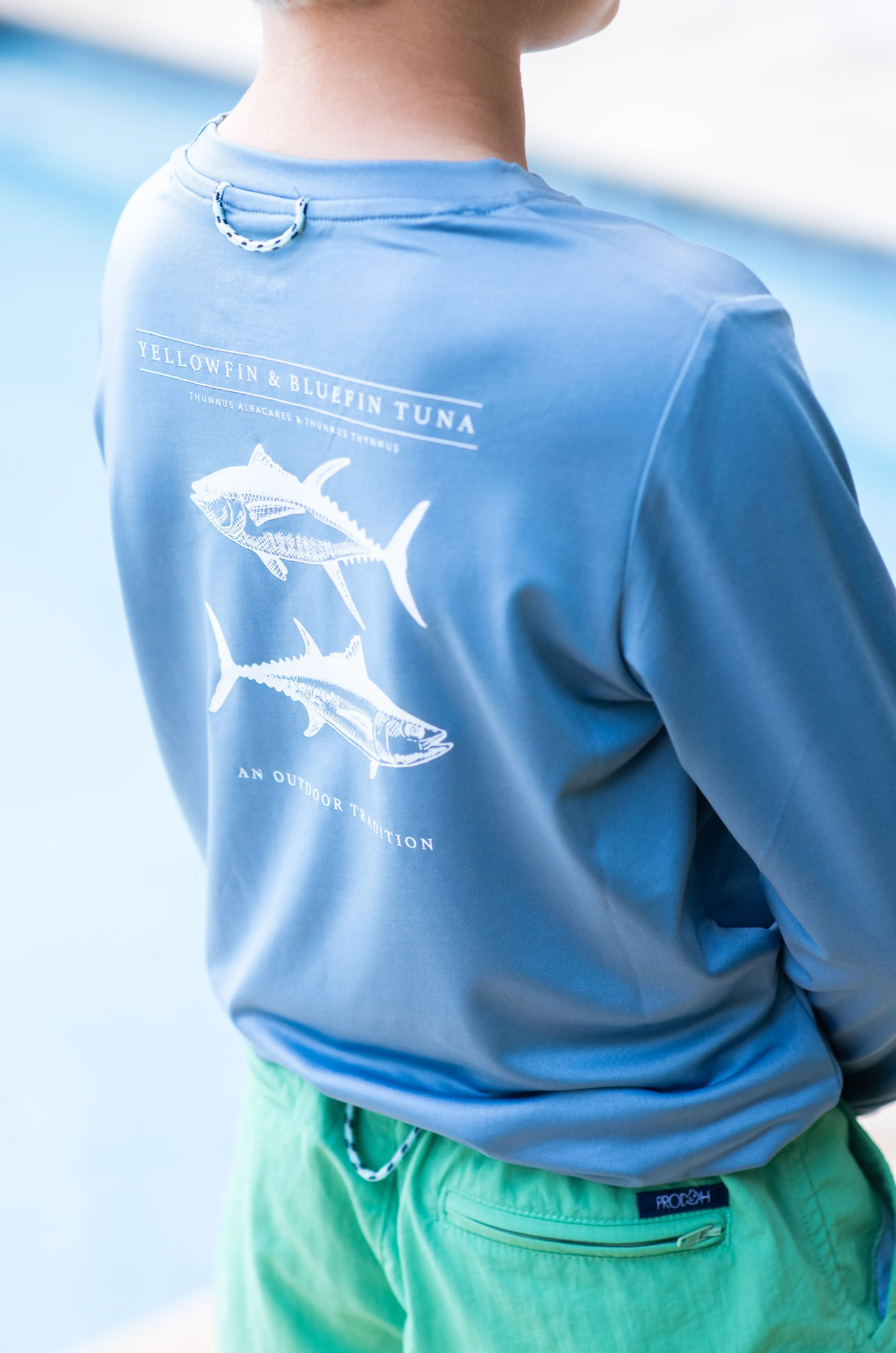 Pro Performance Long Sleeve Fishing Tee with Twin Tuna Art