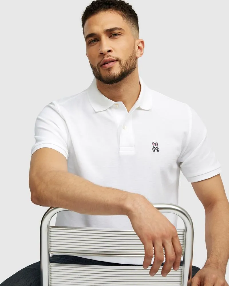 Psycho Bunny Men's Classic Polo - White