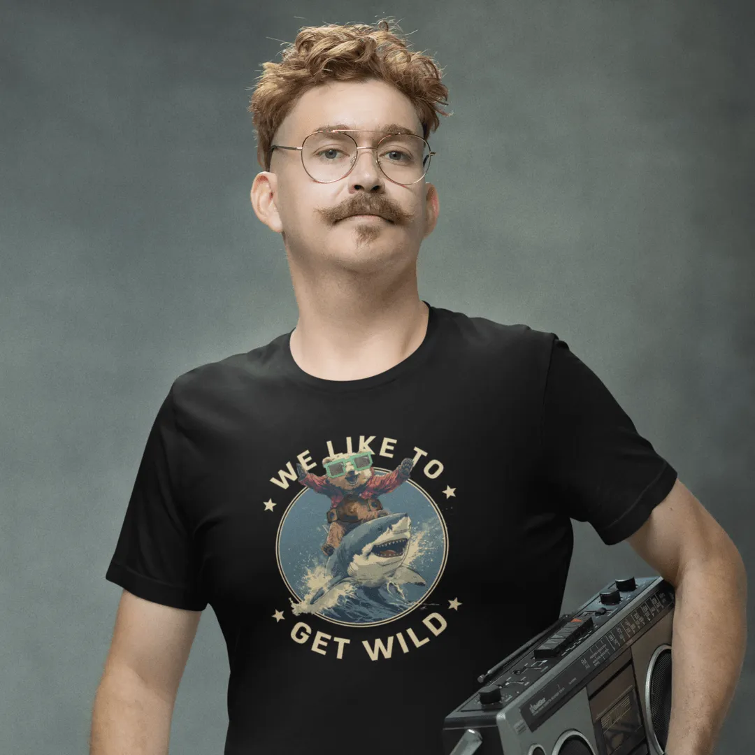"Get Wild" Black T-shirt for Men
