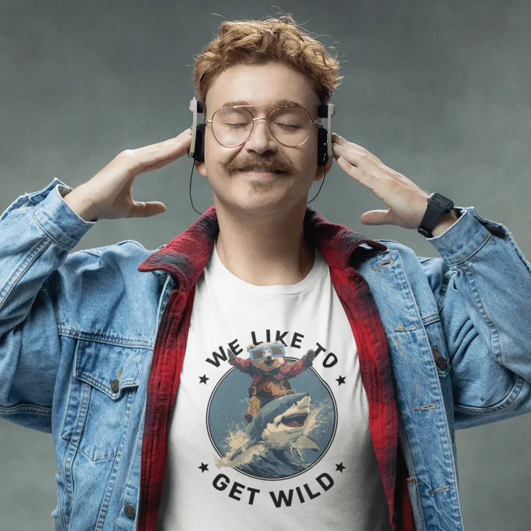 "Get Wild" White T-shirt for Men