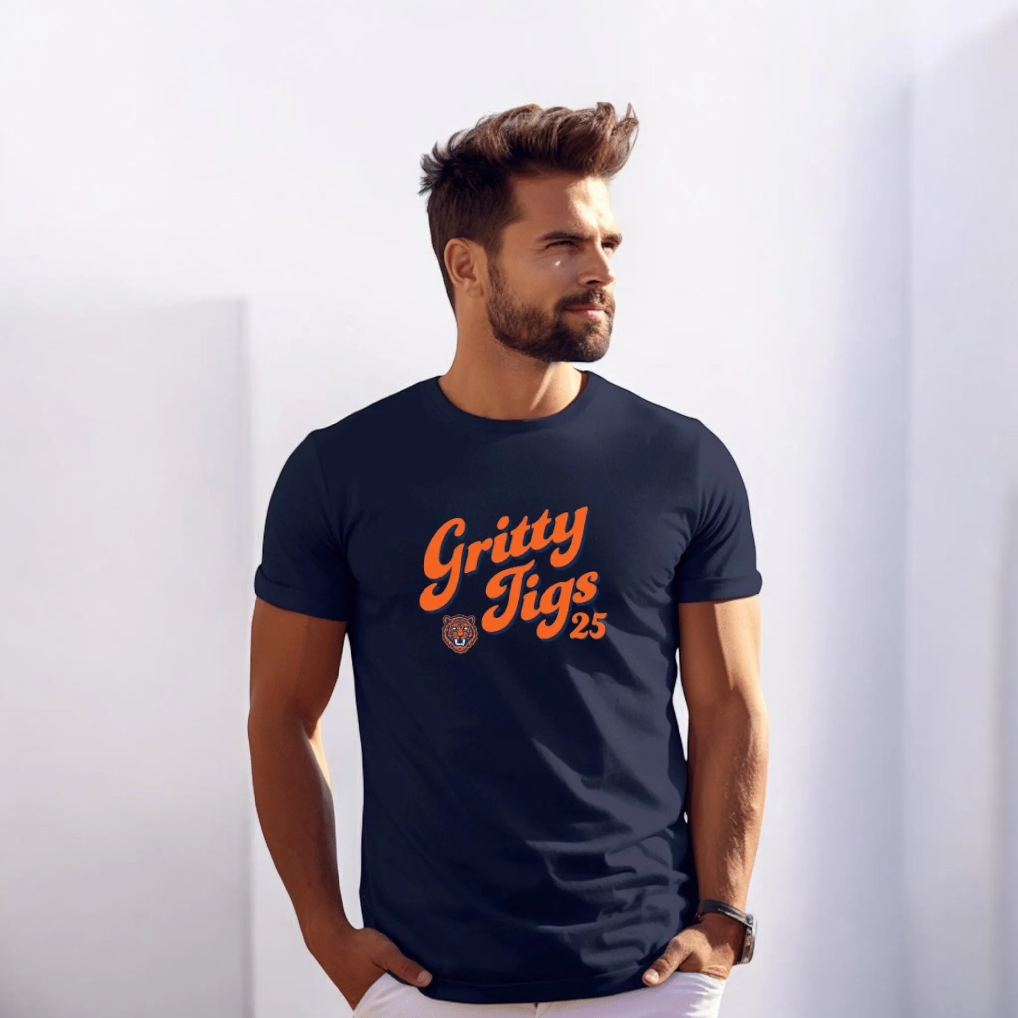 "Gritty Tigs" Men's Crew T-Shirt