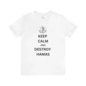 "Keep Calm" White T-shirt for Men | Art by Ori Bejerano