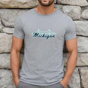 "Mackinac Bridge" Men's Crew T-Shirt