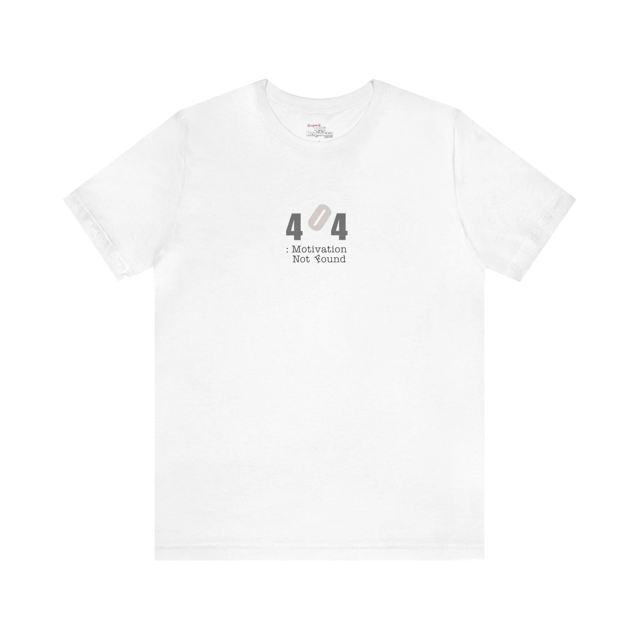 "Motivation Not Found" White T-shirt for Men | Art by Noa Bar Lev