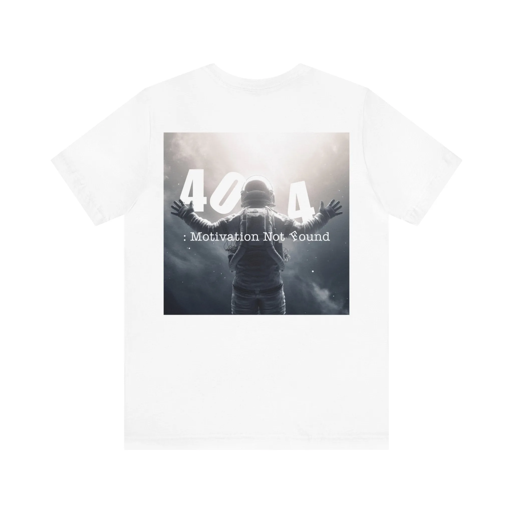 "Motivation Not Found" White T-shirt for Men | Art by Noa Bar Lev