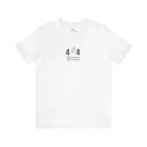 "Motivation Not Found" White T-shirt for Men | Art by Noa Bar Lev