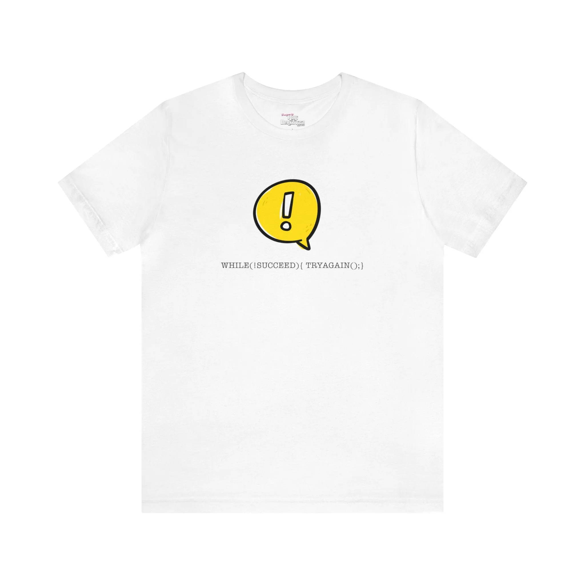 "Succeed" White T-shirt for Men | Art by Noa Bar Lev