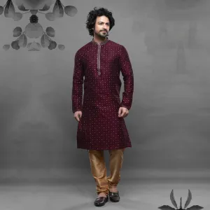 Ravenwood Deep Burgundy Kurta