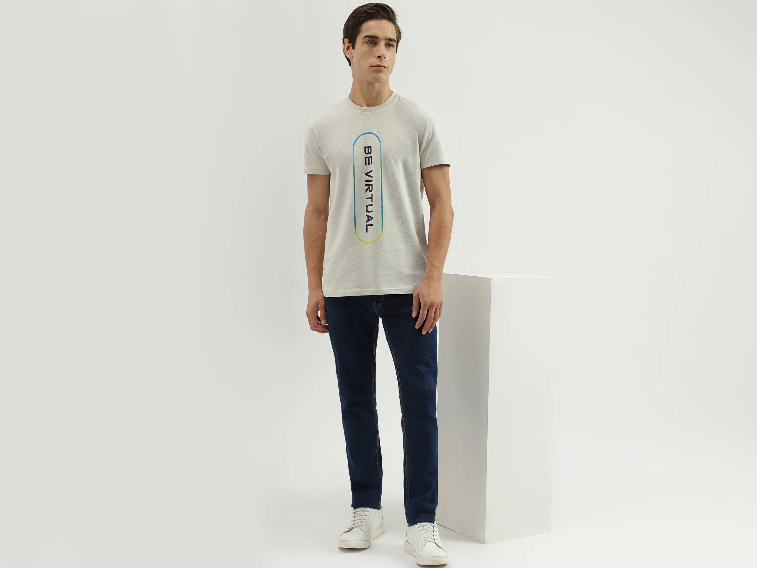 Regular Fit Crew Neck Printed Men's T-Shirt
