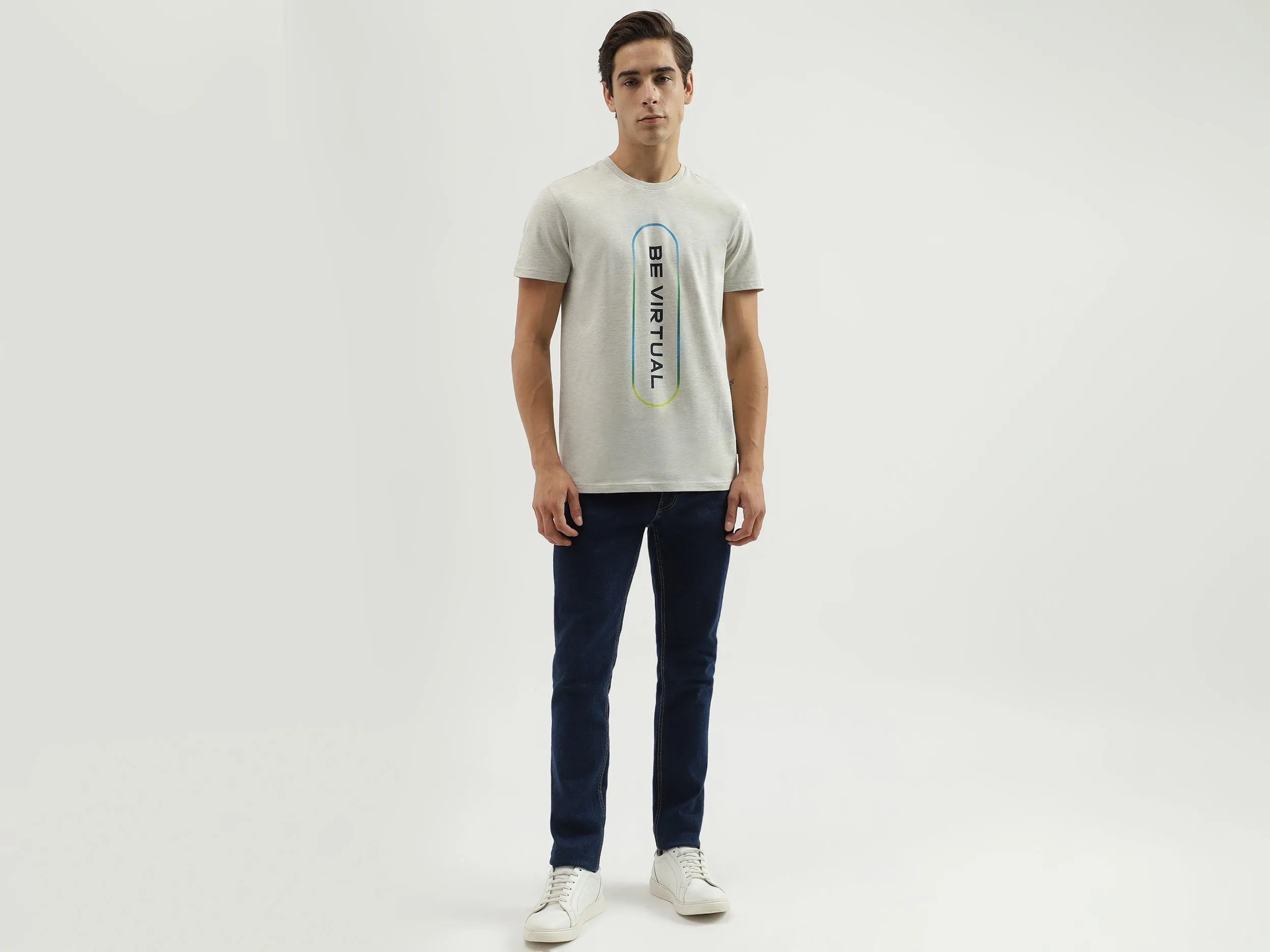 Regular Fit Crew Neck Printed Men's T-Shirt