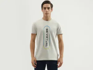 Regular Fit Crew Neck Printed Men's T-Shirt