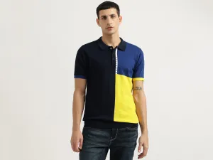 Regular Fit Polo Neck Colorblock Tshirt