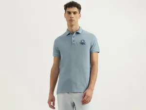 Regular Fit Polo Neck Solid Tshirt