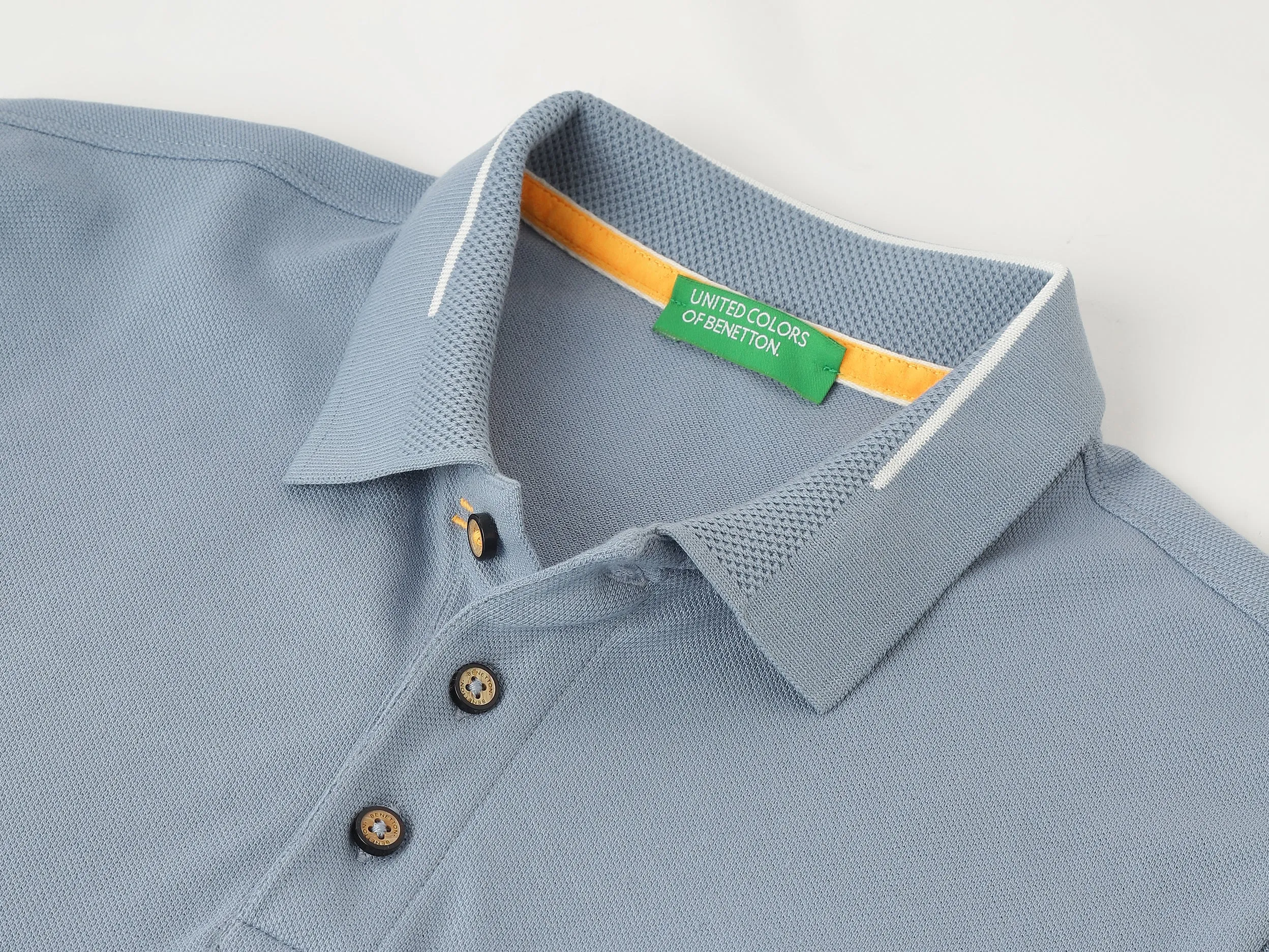 Regular Fit Polo Neck Solid Tshirt