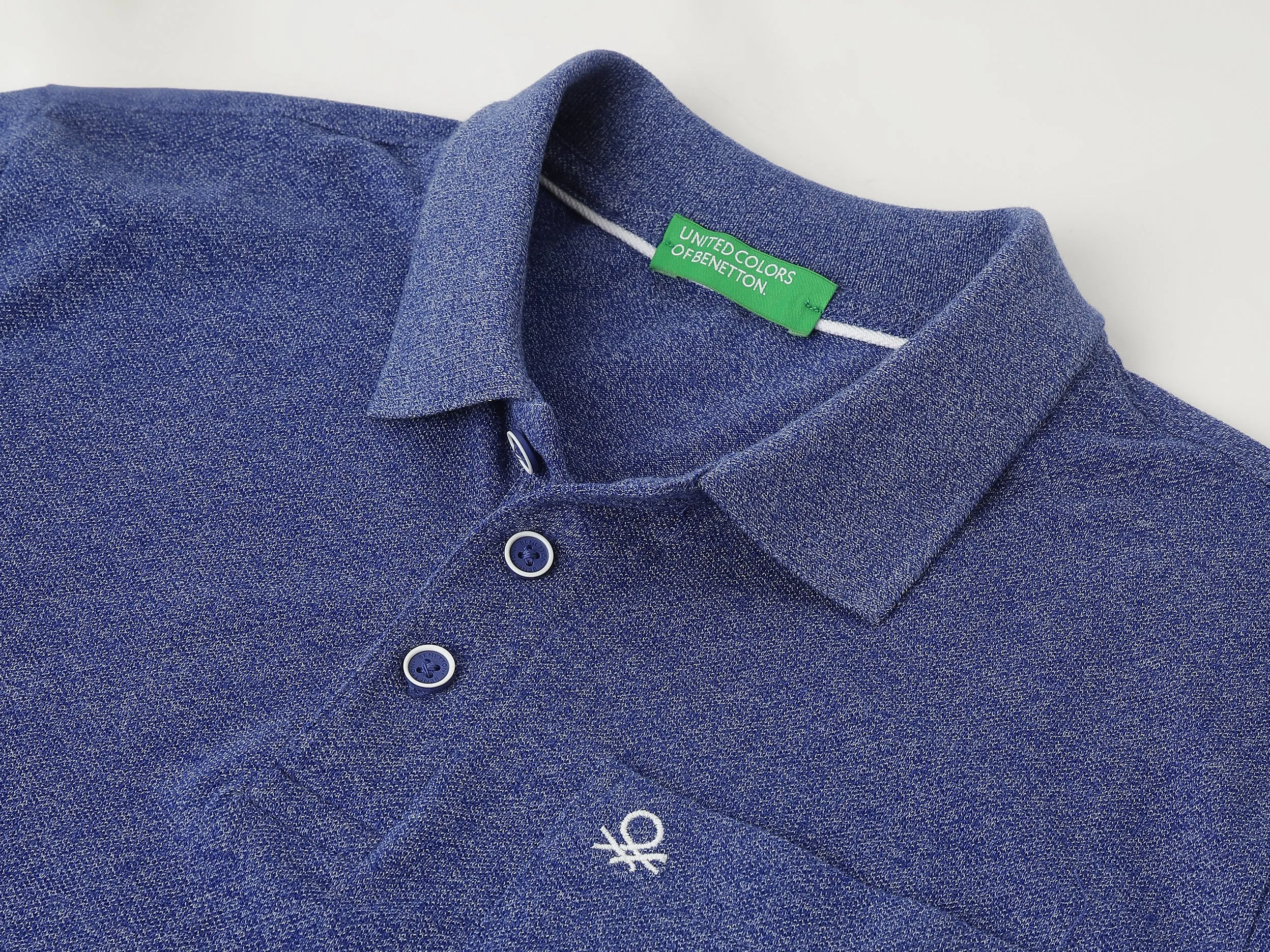 Regular Fit Polo Neck Textured Tshirt