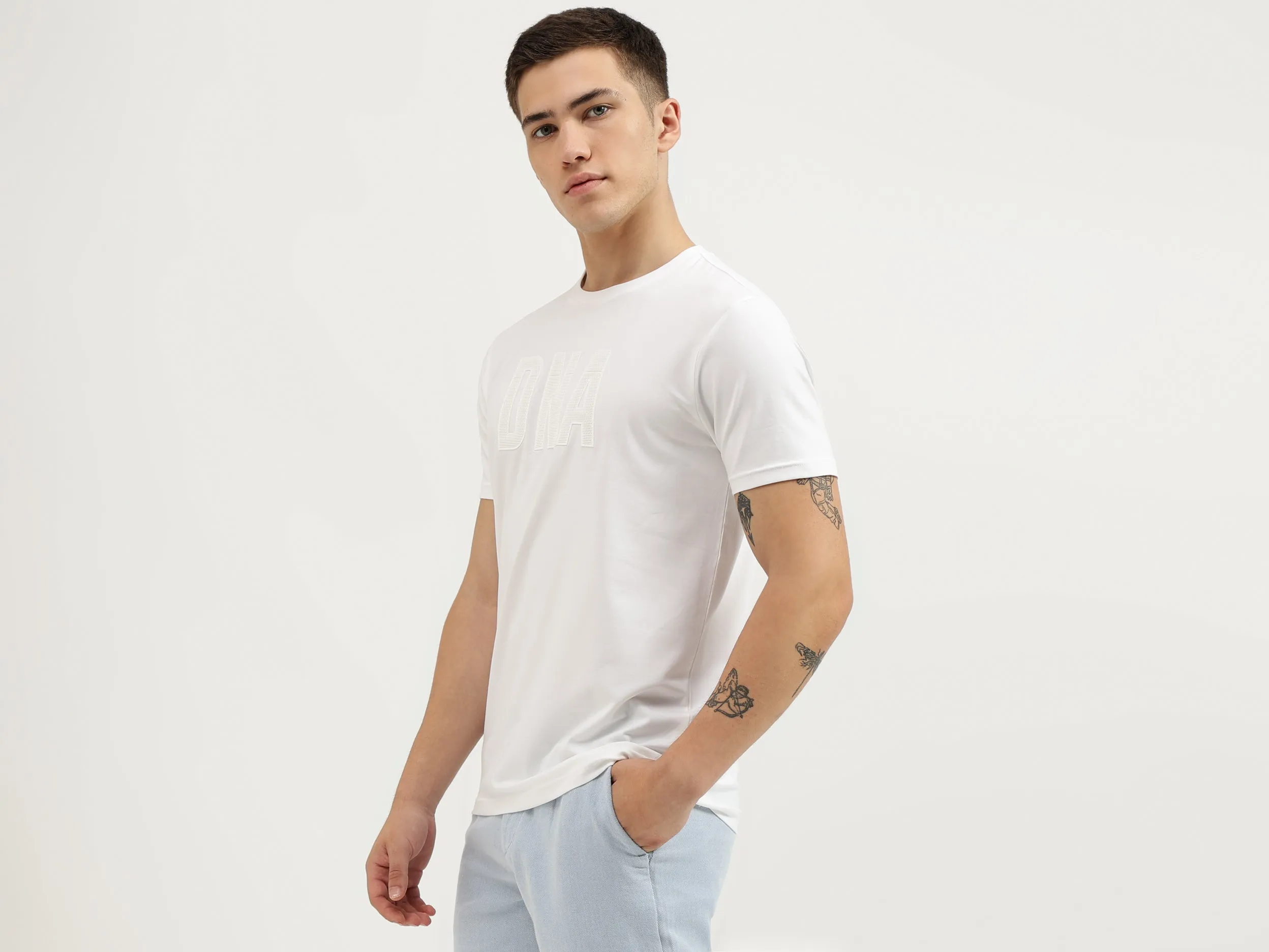 Regular Fit Round Neck Solid T-Shirt