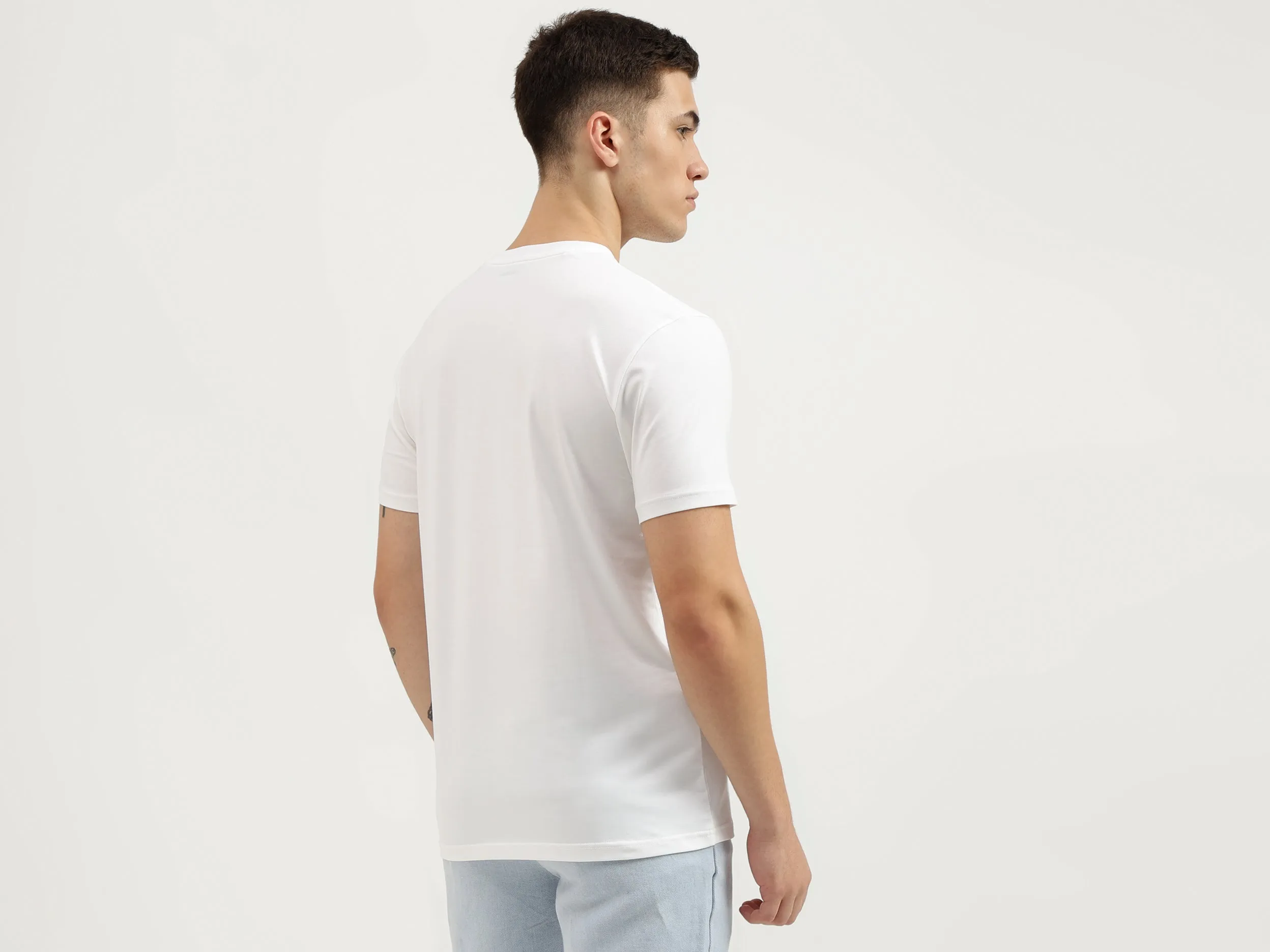 Regular Fit Round Neck Solid T-Shirt