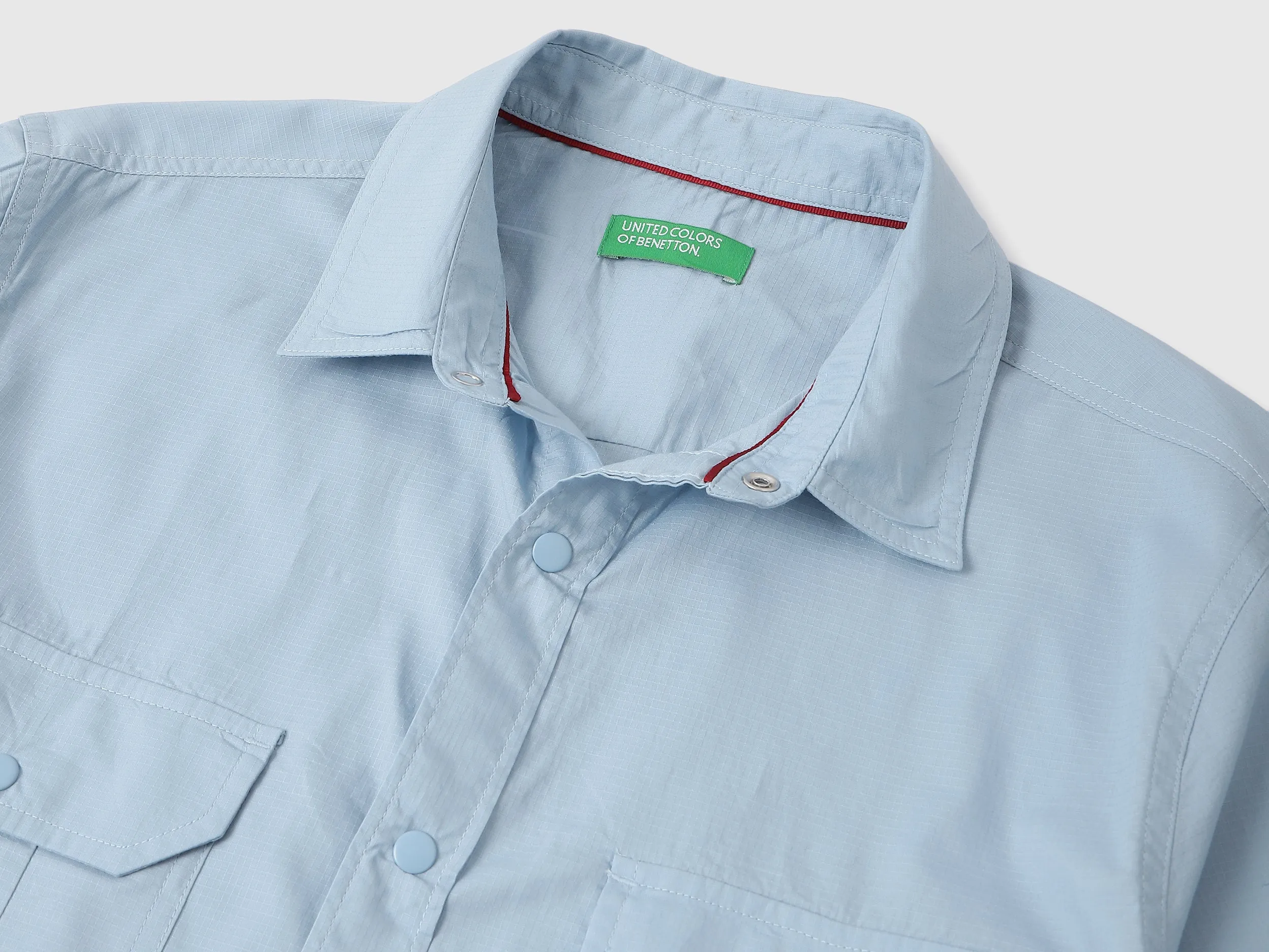 Regular Fit Spread Collar Solid Shirt
