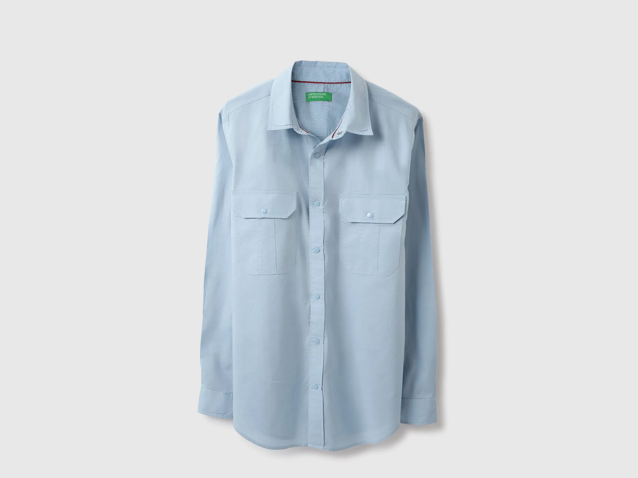 Regular Fit Spread Collar Solid Shirt