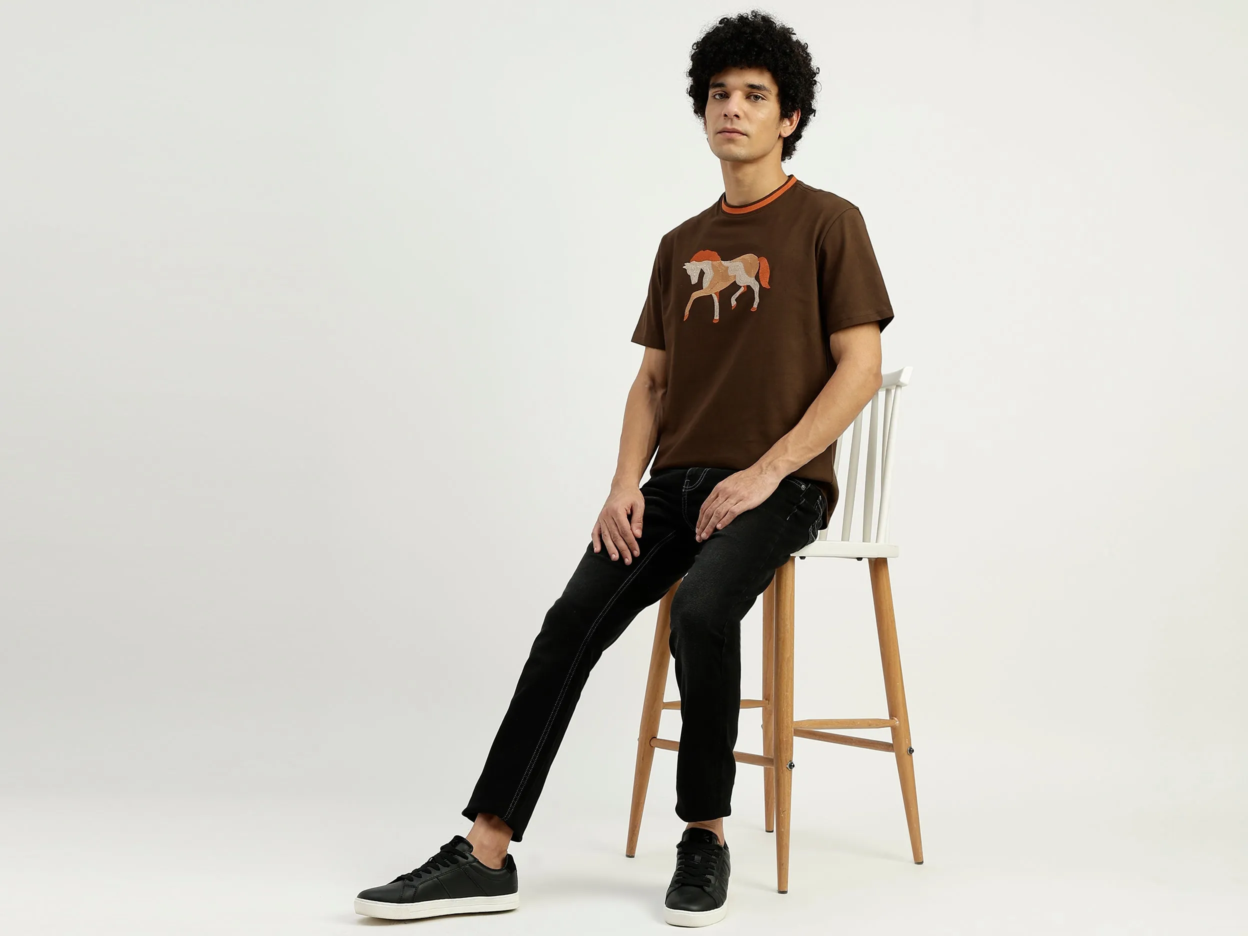 Relaxed Fit Crew Neck Printed T-Shirt